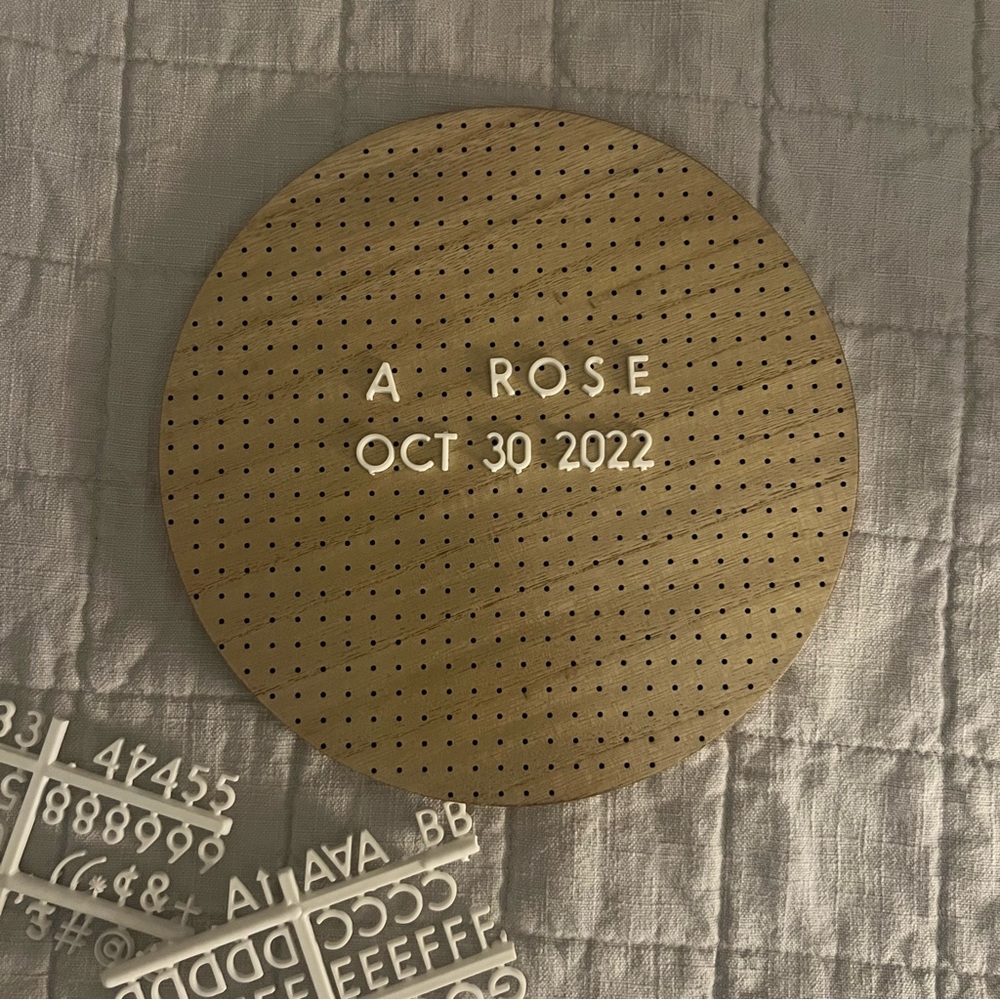 Round Wooden Letter Board